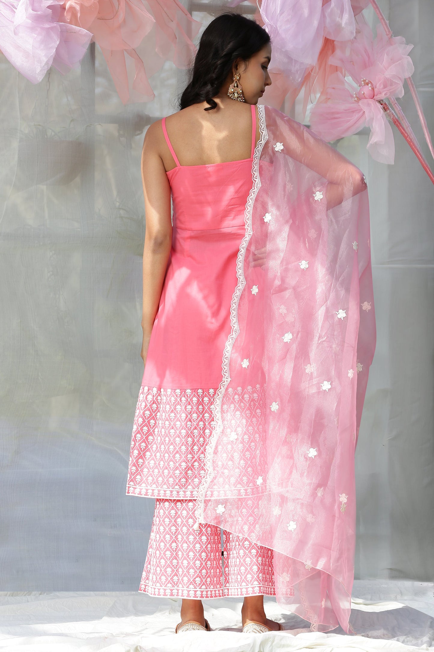 Rouge Pink Halter Suit Set
